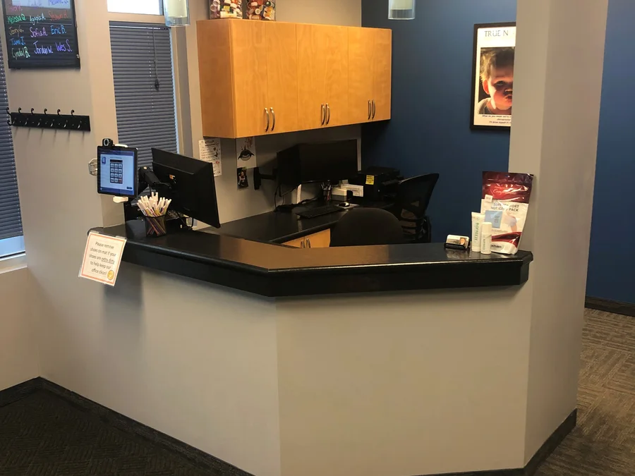 The welcoming front desk at True North Chiropractic Center in Thief River Falls, MN